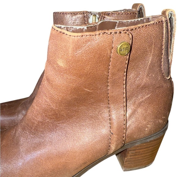 Marc Fisher Brown Leather Ankle Boots - Picture 4 of 7